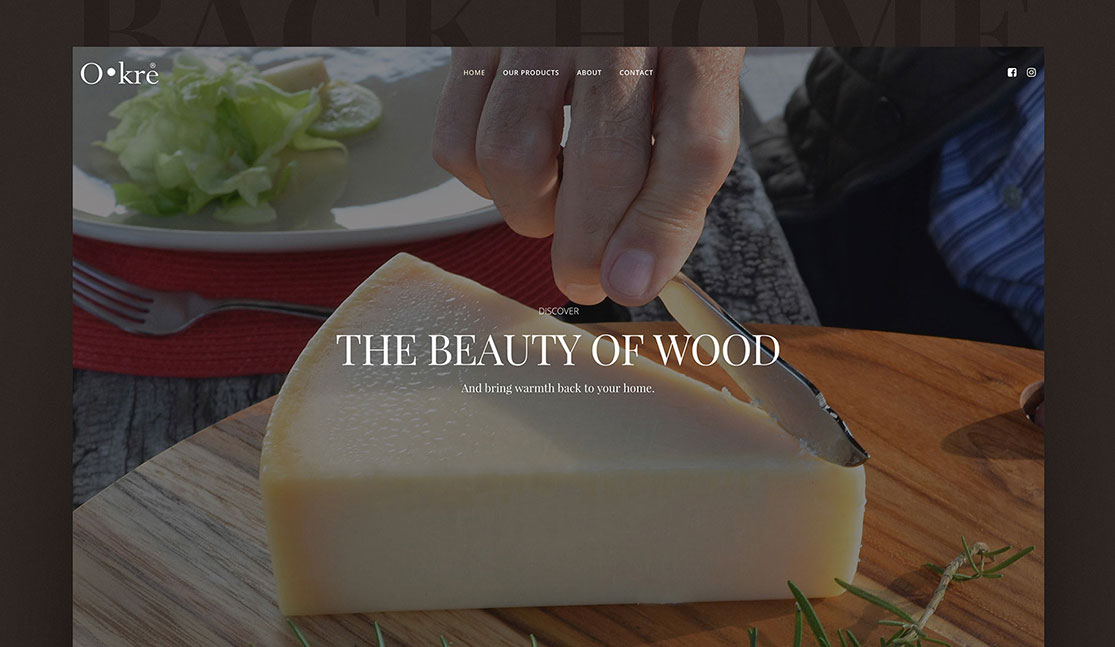 木质餐具餐厅网页设计