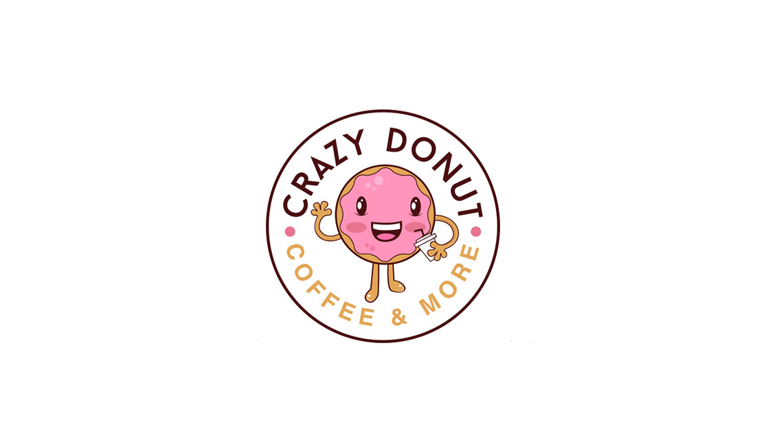 疯狂的甜甜圈logo设计