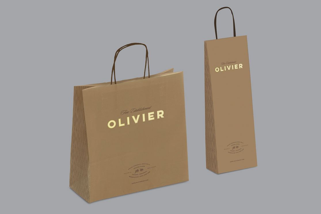 经典面包店OLIVIER、面包店logo设计、面包店VI设计、视觉餐饮