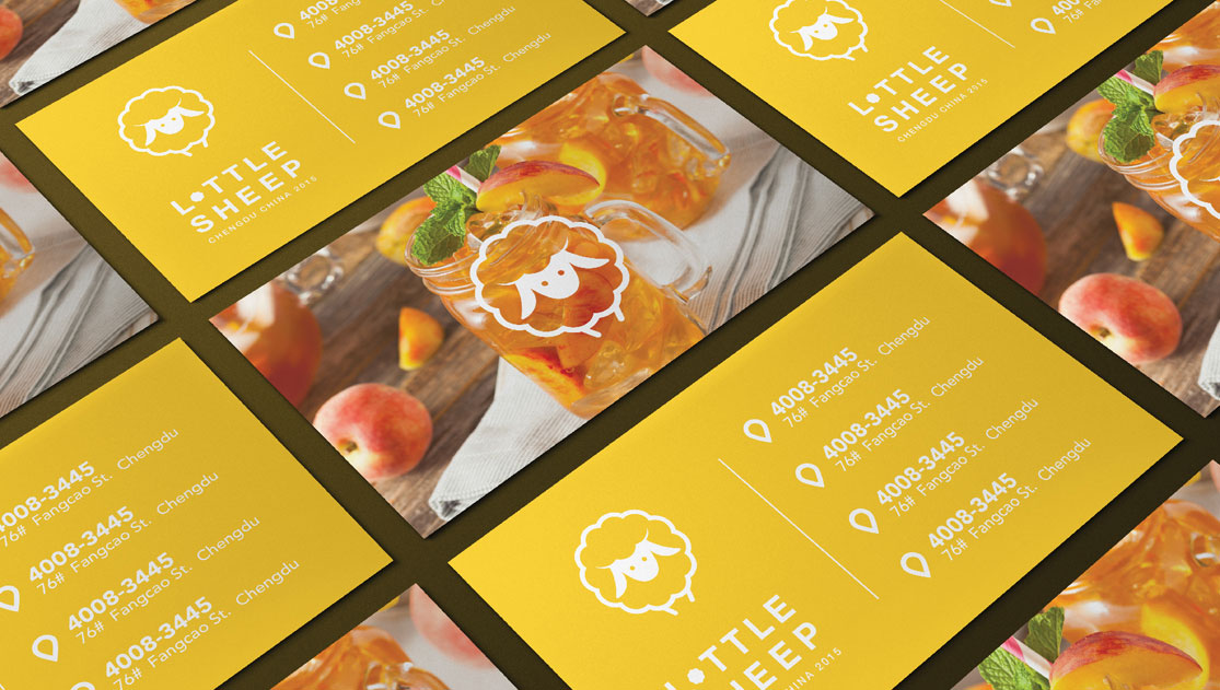 小羊奶茶咖啡店品牌VI设计、咖啡店logo设计、餐饮VI设计、视觉餐饮