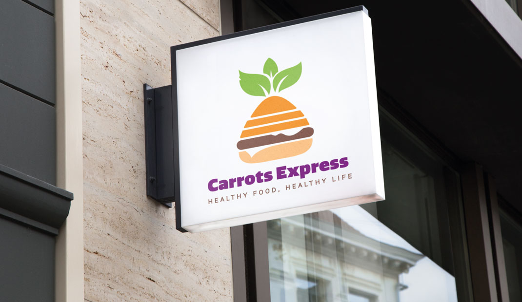 素食快餐餐厅Logo设计