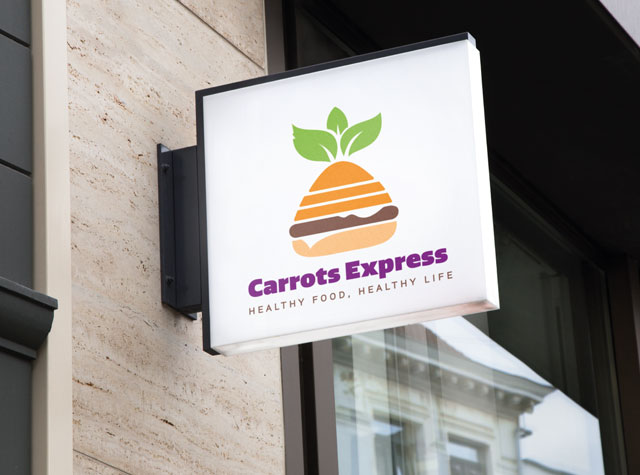 素食快餐餐厅Logo设计