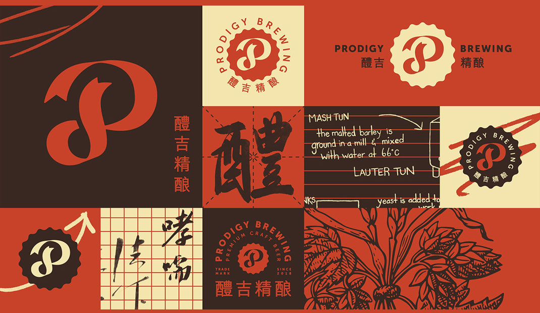 中国和美国精酿啤酒美学的字面组合设计
