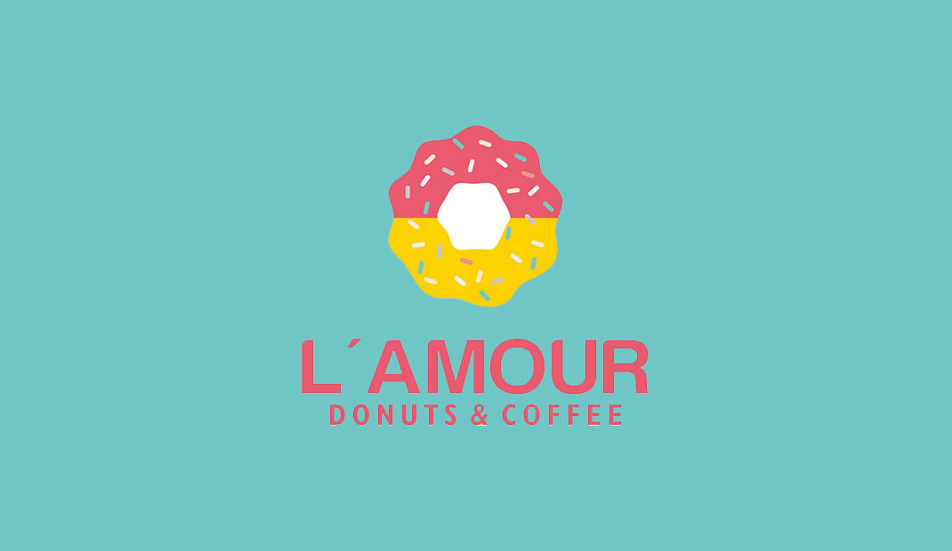甜甜圈品牌Logo和插图设计