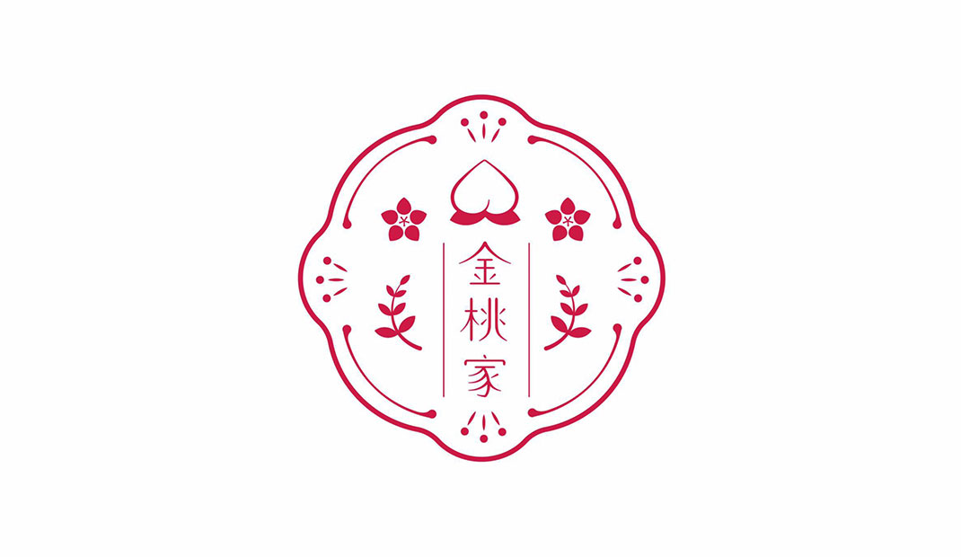 金桃家草莓大福甜品店Logo设计
