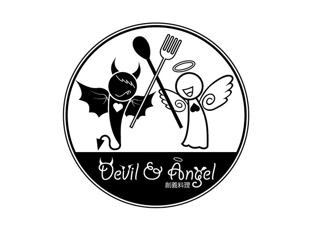 恶魔天使创义料理餐厅Logo设计