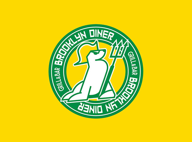 插画图形餐厅Logo设计