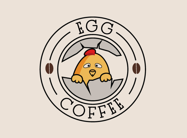Egg Coffee Logo Design