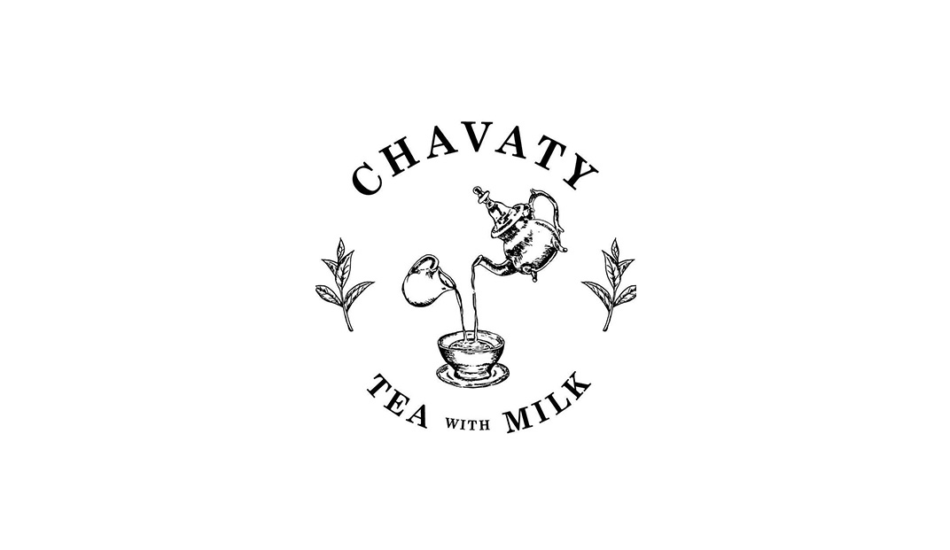 插画风格茶馆Logo设计