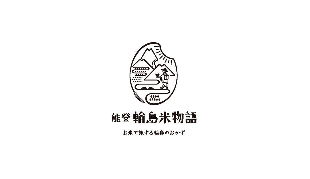 插画风格大米物语Logo设计