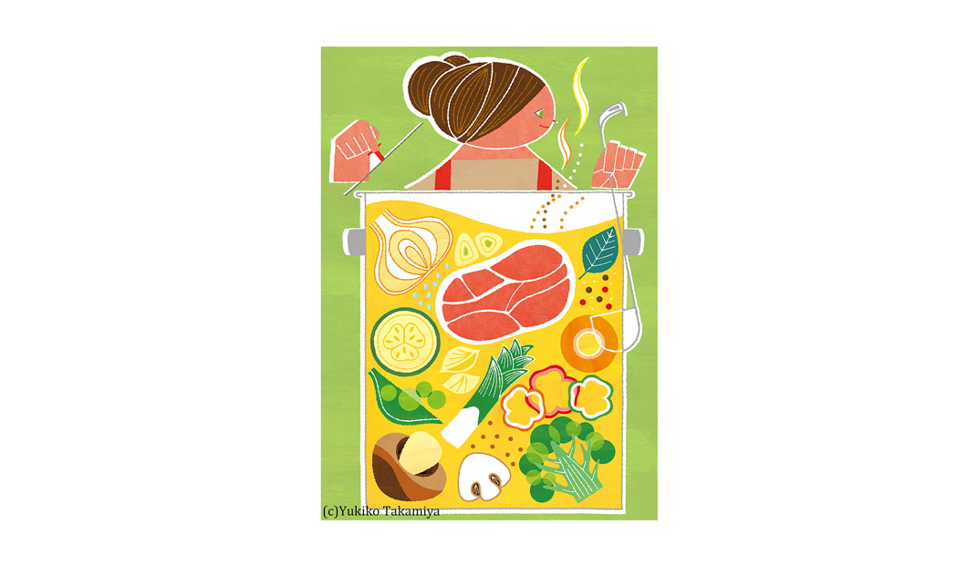 抽象元素餐饮插画海报设计