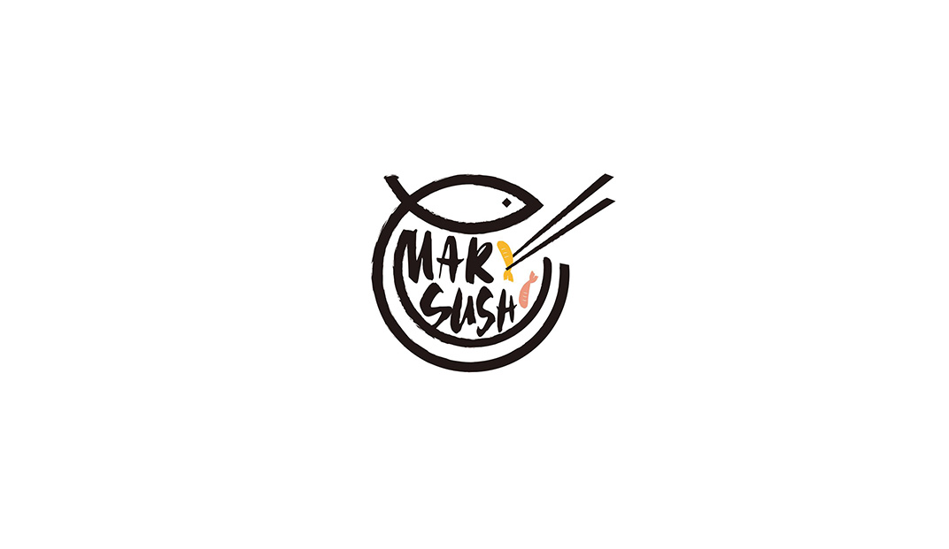 卷寿司餐厅logo设计
