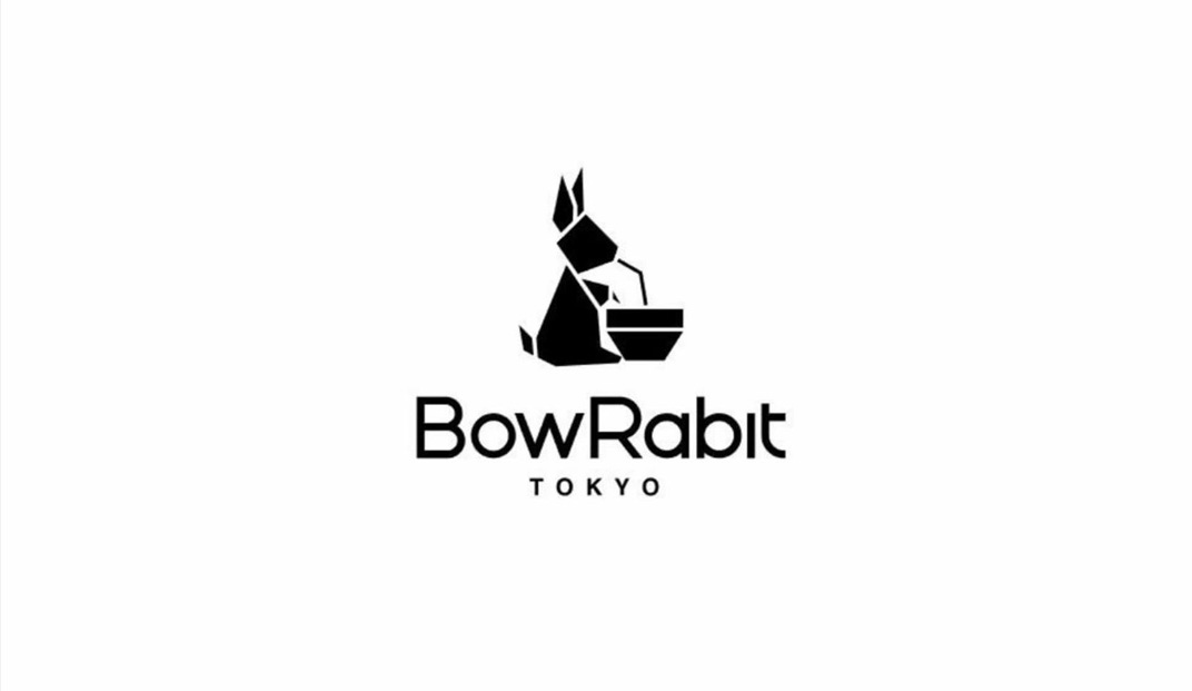 抽象兔子插图奶茶店logo设计