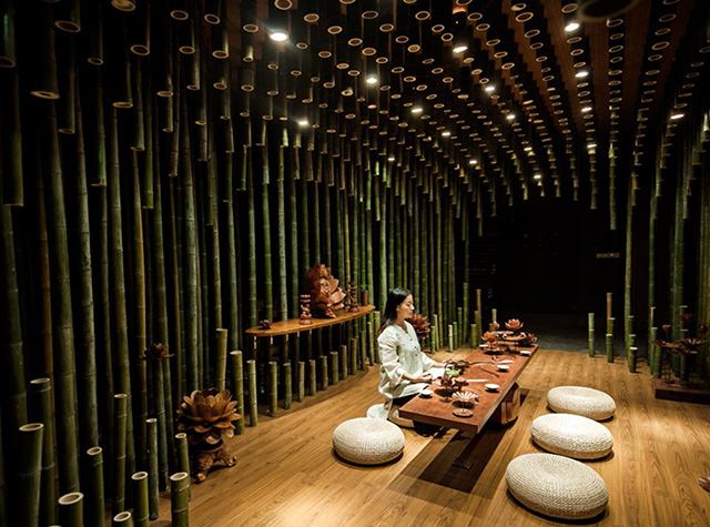 “莲香竹语”茶室空间设计