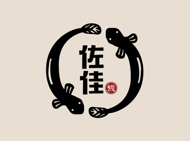 佐佳丼饭屋logo设计