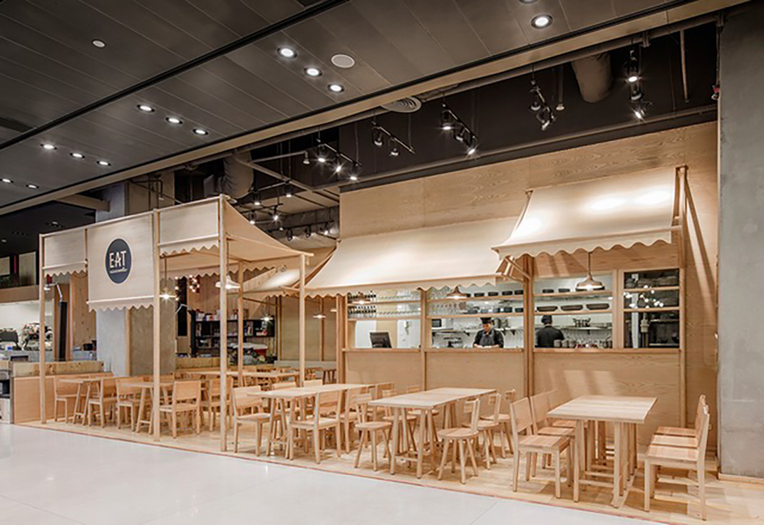 曼谷街边美食风格餐厅 曼谷 木材 大排档风格  餐厅LOGO VI设计 空间设计 视觉餐饮