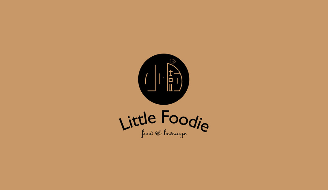 little foodie 小厨餐厅logo设计 中文 汉字 字体 标志设计 餐厅logo