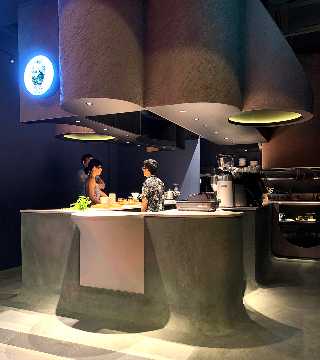 虚空咖啡馆 新加坡 咖啡厅 负空间 几何图形 花瓣形状 餐厅LOGO VI设计 空间设计 视觉餐