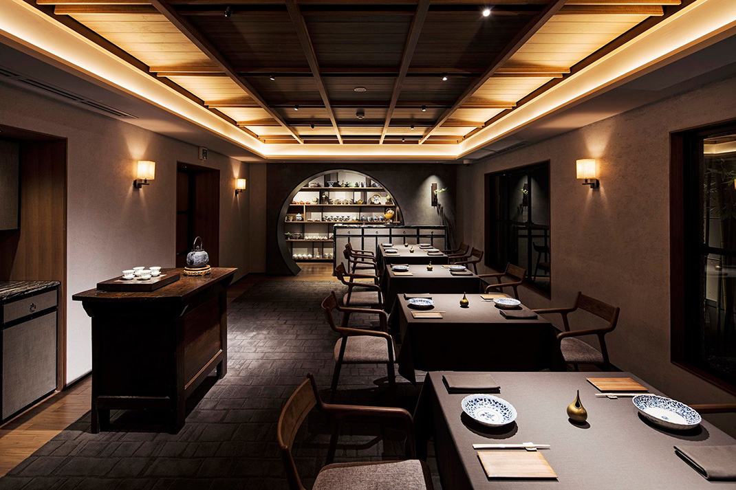 茶禅华粤菜馆餐厅 日本 东京 粤菜馆 中国料理 禅意 餐厅LOGO VI设计 空间设计 视觉餐饮