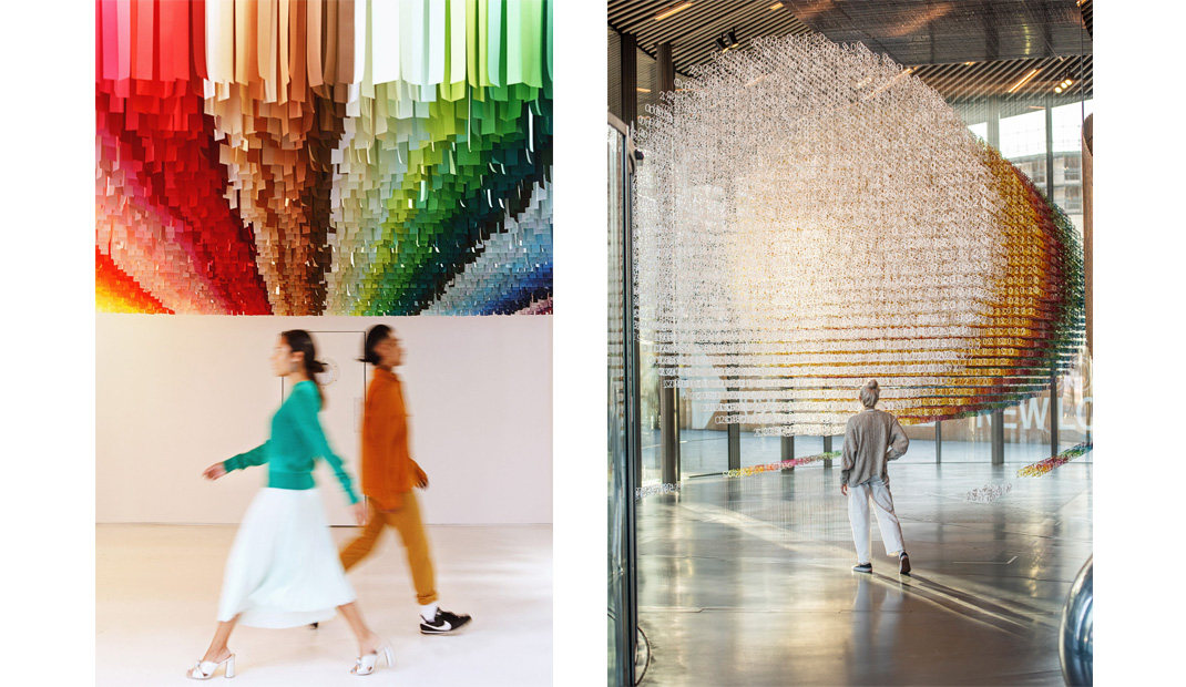100种颜色安装的装置设计 日本 东京 银座 阵列 装置  餐厅LOGO VI设计 空间设计 视觉餐饮