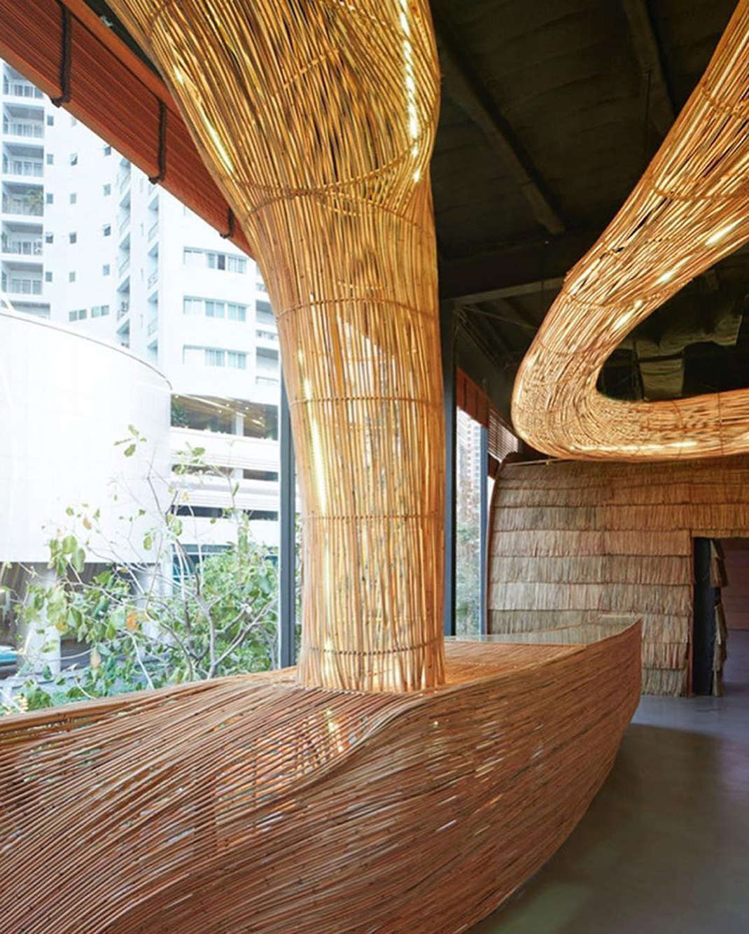 木制瑜伽空间设计餐厅参考 曼谷 空间参考 线条 木制 餐厅LOGO VI设计 空间设计 视觉餐饮