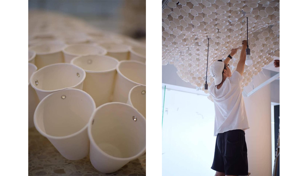 5000个纸杯形成的咖啡馆阵列空间 咖啡馆 杯子 阵列 餐饮参考 logo设计 VI设计 空间设计 视觉餐饮