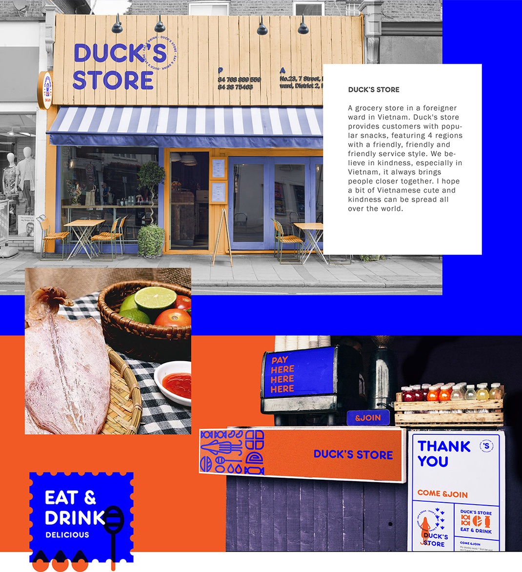 鸭店品牌形象vi设计 越南 插图 鸭子 logo设计 vi设计 空间设计 视觉餐饮
