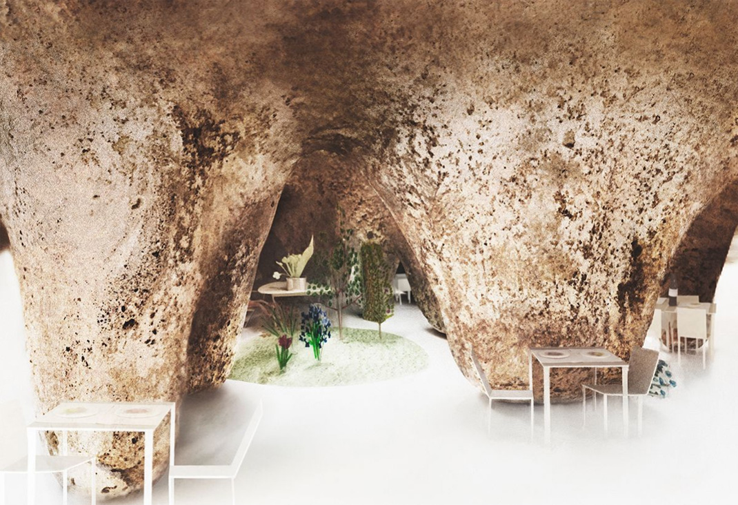 洞穴景观餐厅设计 日本 酒吧 餐厅 洞穴 石头 logo设计 vi设计 空间设计 视觉餐饮
