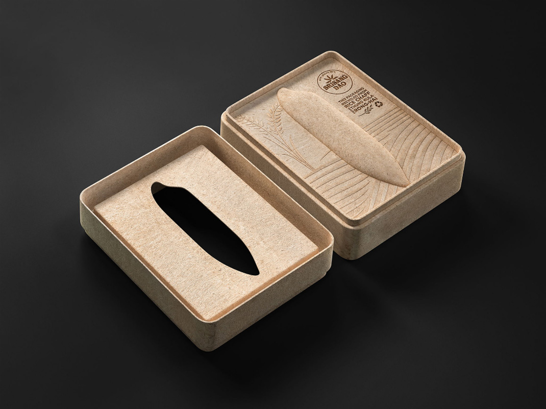 SRISANGDAO大米包装可作为纸盒再用 大米 包装设计 logo设计 vi设计 空间设计