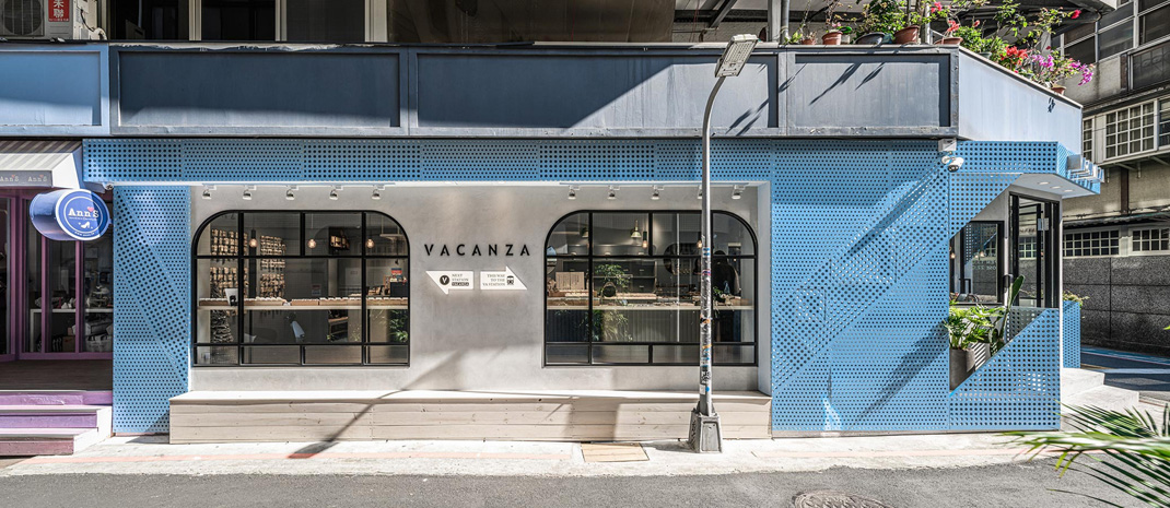 VACANZA咖啡店 台北 咖啡店 冲孔板 logo设计 vi设计 空间设计