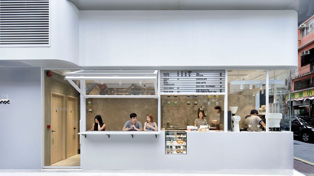 社区里的咖啡店NOC 香港 咖啡店 简洁风 社区 白色 logo设计 vi设计 空间设计