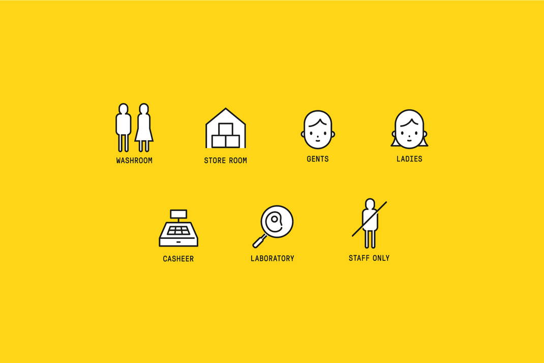 插画风格日系餐厅 马来西亚 日式 插画 黄色 logo设计 vi设计 空间设计
