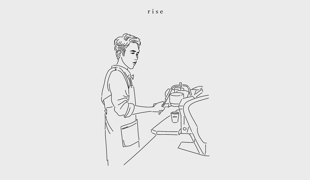 咖啡馆Rise.bkk 泰国 曼谷 咖啡馆 袖珍店 人物 插画 广告制作 logo设计 vi设计 空间设计