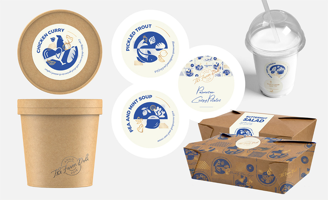 农场熟食店 南非 农场 熟食 插画设计 图形设计 logo设计 vi设计 空间设计