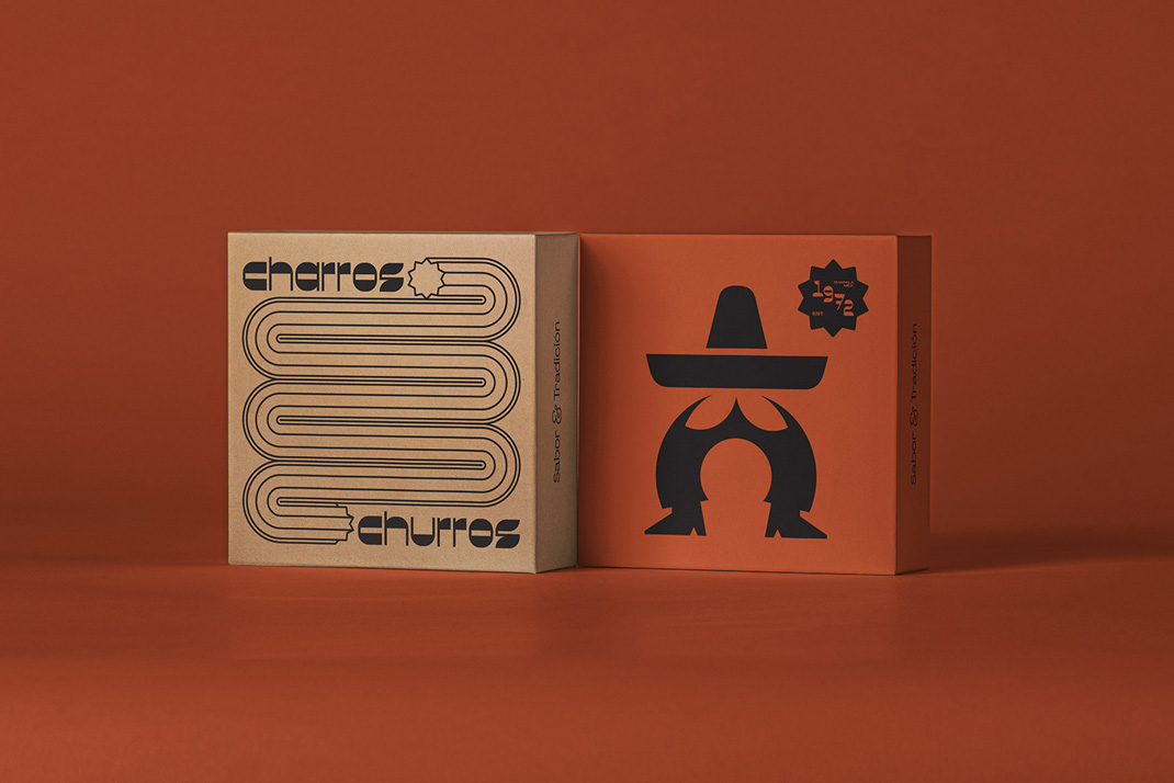 面包店charros churros 墨西哥 面包店 字母设计 包装设计 logo设计 vi设计 空间设计