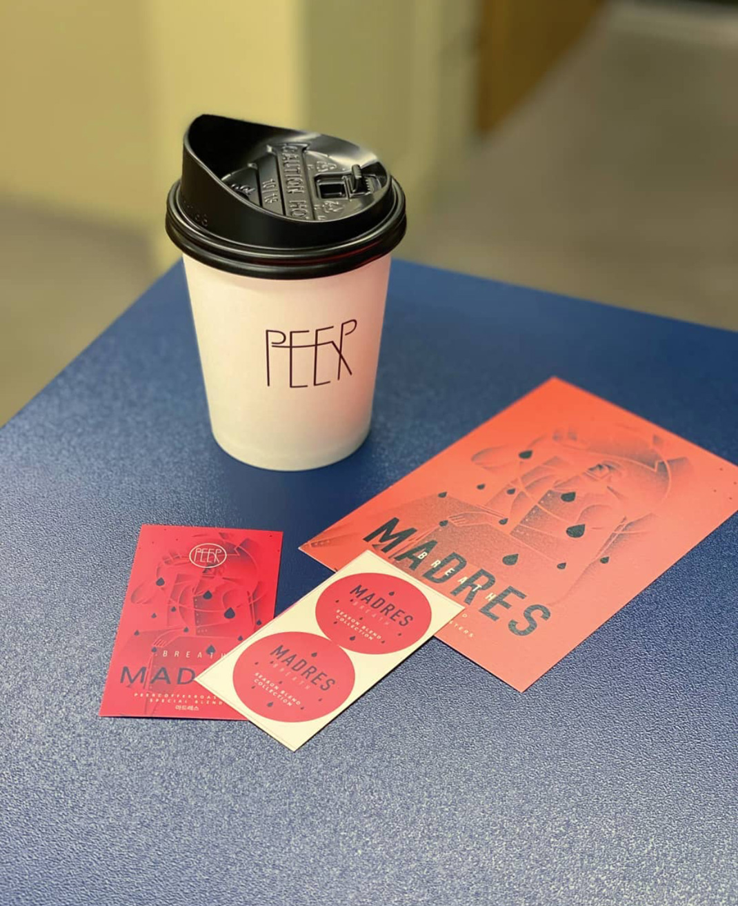 咖啡店Peer Coffee Roasters 韩国 咖啡店 字体设计 包装设计 海报设计 logo设计 vi设计 空间设计