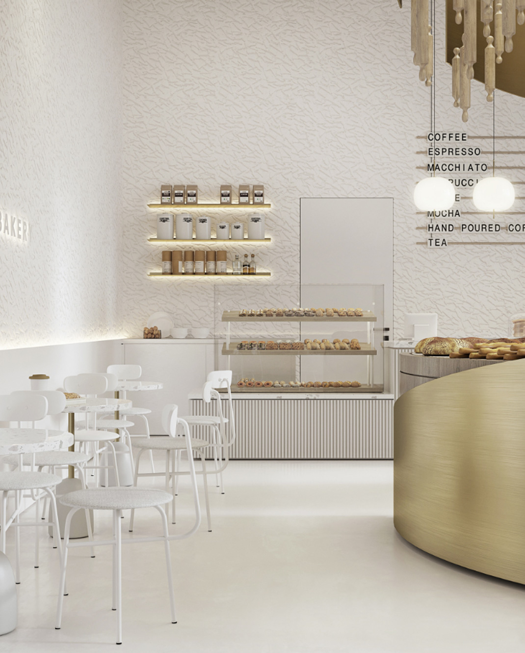 面包店TOL'KO 俄罗斯 面包店 极简主义 阵列 logo设计 vi设计 空间设计