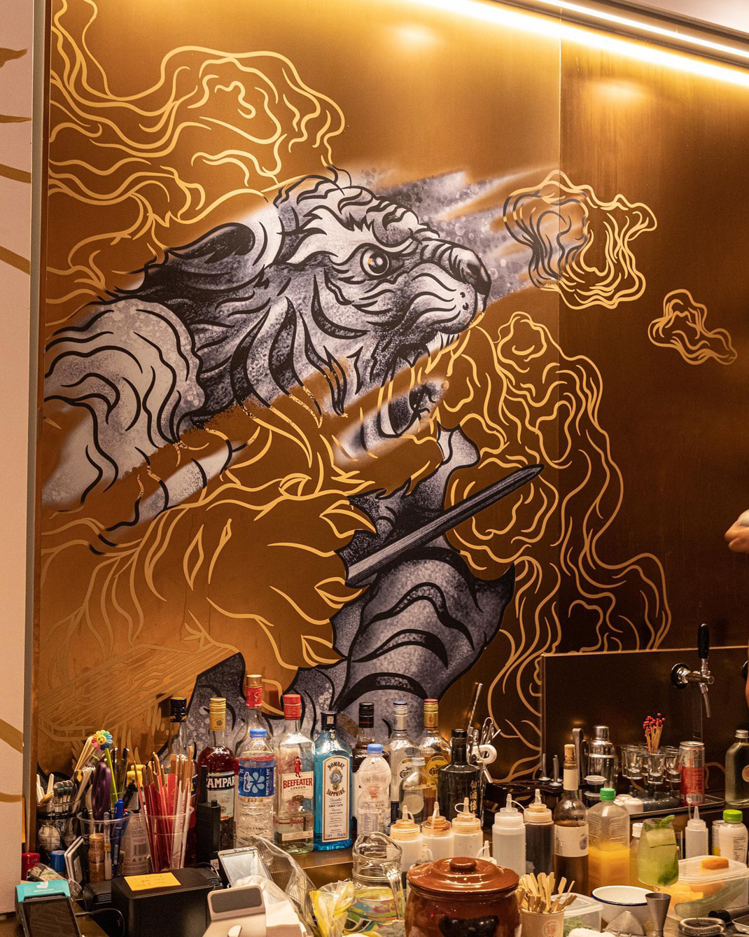 本格餐厅Bentori 香港 插画设计 老虎 插图设计 logo设计 vi设计 空间设计