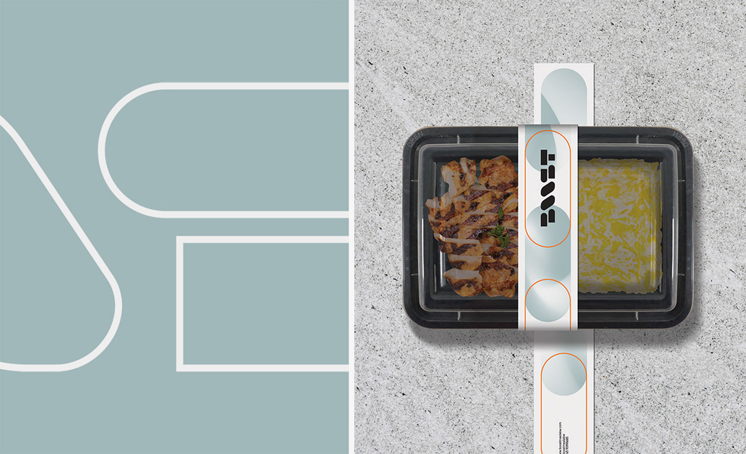 轻食餐厅Boost 科威特 轻食 字体设计 包装设计 logo设计 vi设计 空间设计