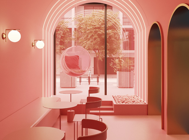 未来感冰淇淋店Futura ，墨西哥 | Designer by Cloud & Co.