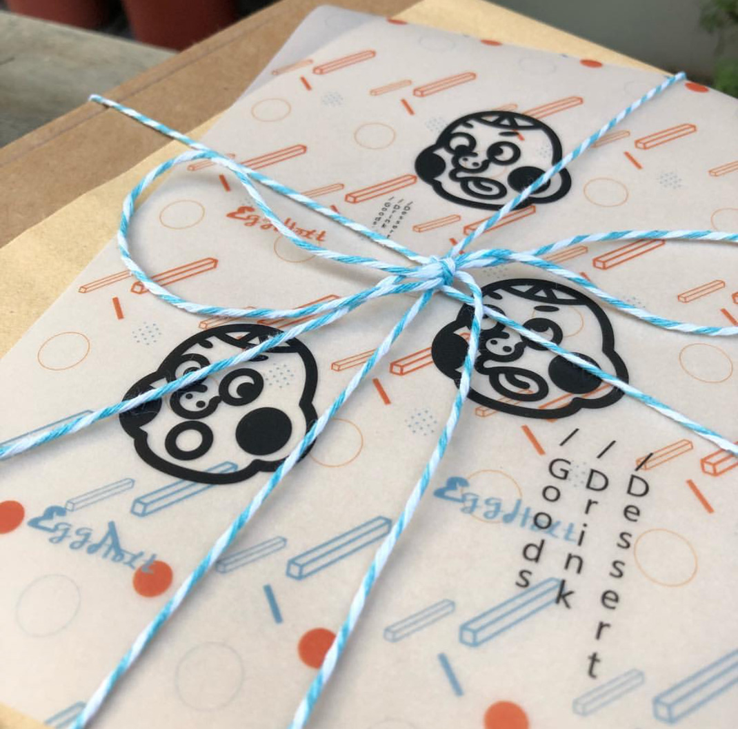疍宅 Eg ghos包装设计 台湾 甜品店 字体设计 包装设计 插画设计 logo设计 vi设计 空间设计