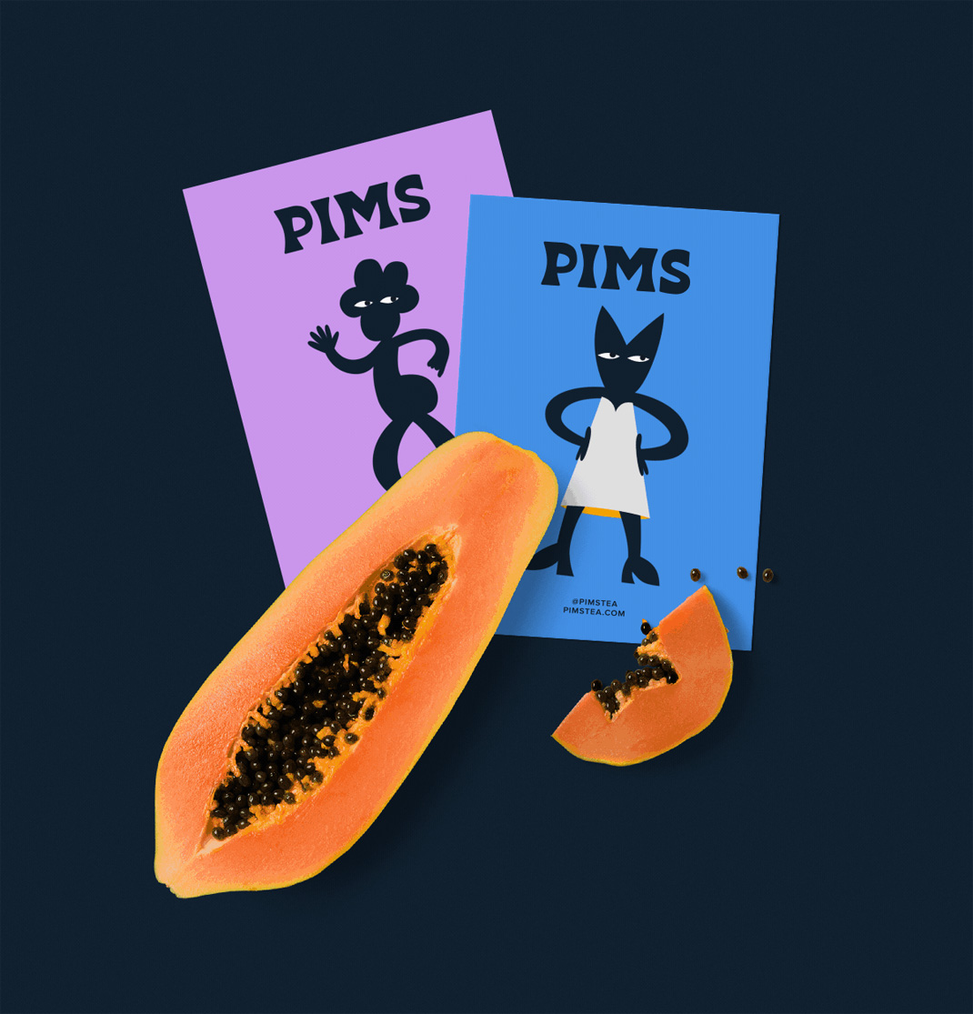 Pims-Sexy茶，俄罗斯 俄罗斯 咖啡馆 茶 插画设计 吉祥物 logo设计 vi设计 空间设计