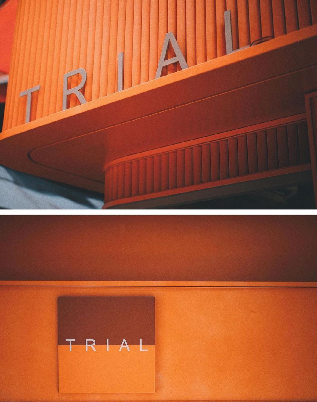 咖啡店TRIAL 香港 咖啡店 橙色 街铺 logo设计 vi设计 空间设计