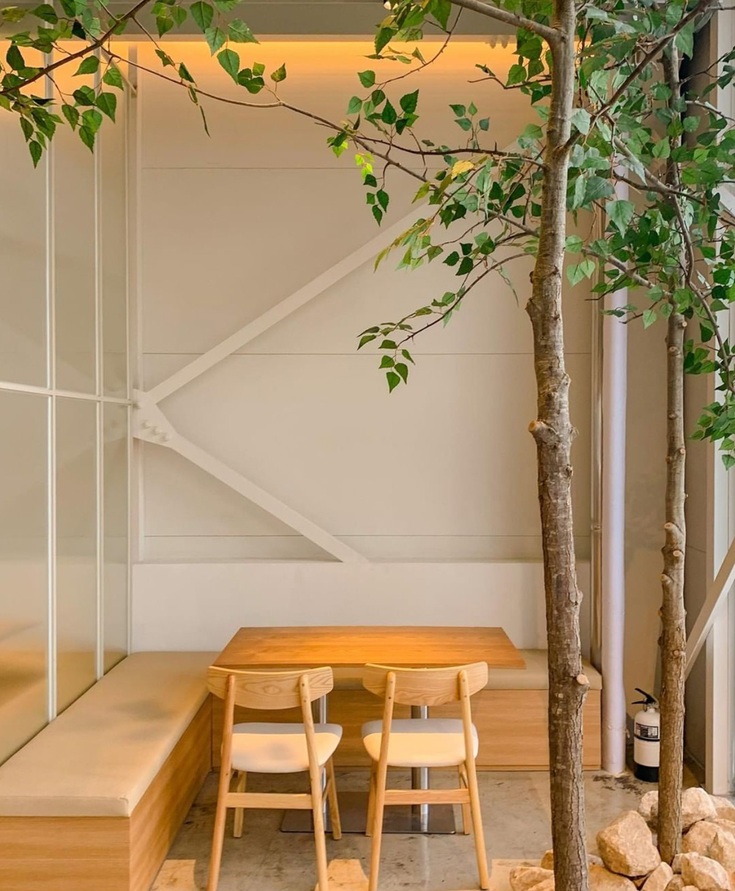 森林中的咖啡馆 韩国 咖啡馆 室内 绿植 森林 景观 logo设计 vi设计 空间设计