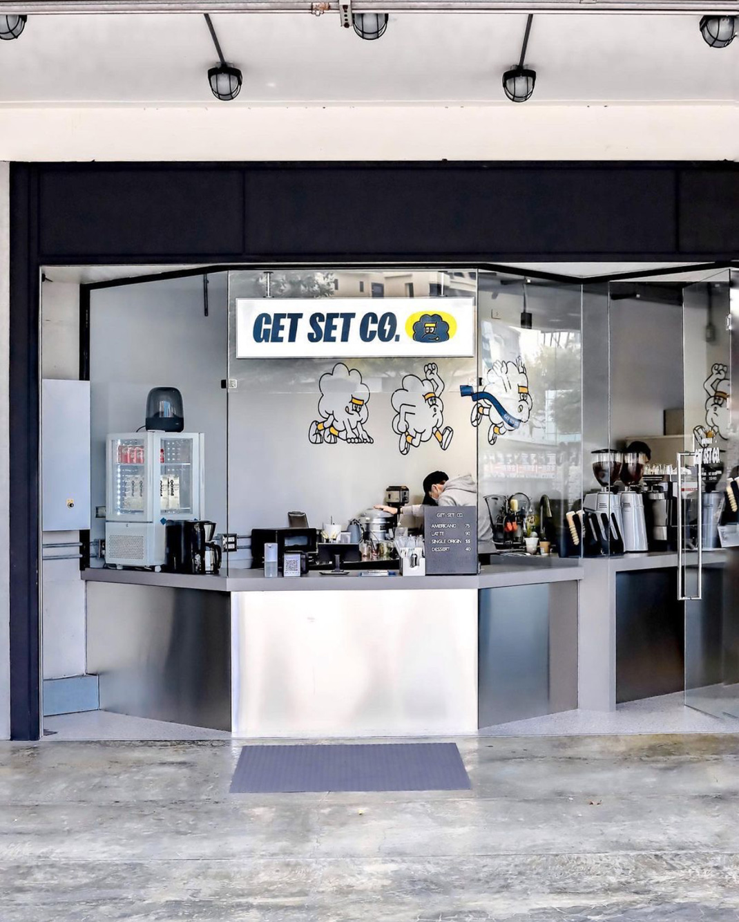 咖啡预备备 Get Set Co 台湾 高雄 咖啡馆 插画设计 手绘 logo设计 vi设计 空间设计