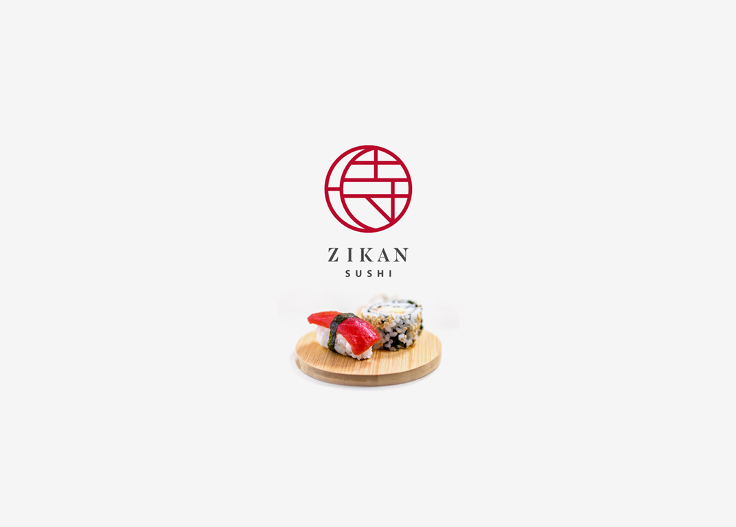 寿司餐厅ZIKAN SUSHI 韩国 寿司 字体设计 图形设计 logo设计 vi设计 空间设计