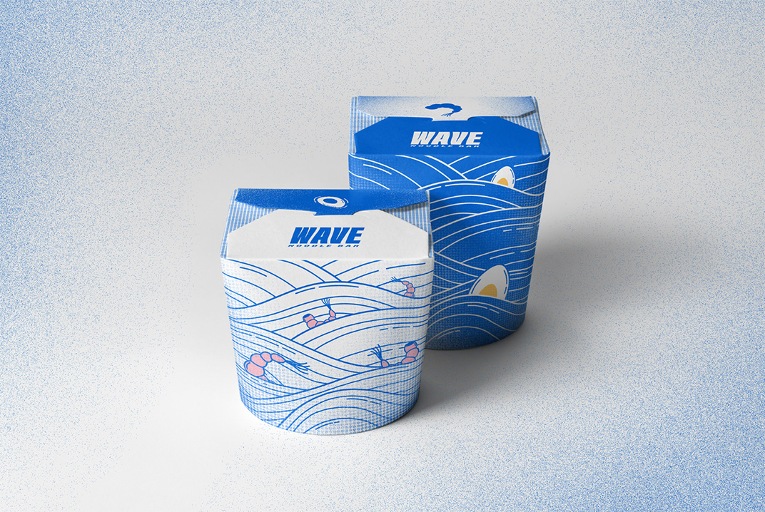 WAVE 面吧品牌设计 俄罗斯联邦 面条设计 包装设计 插图设计 插画设计 logo设计 vi设计 空间设计