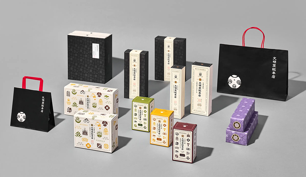 Bunmunodo SOH主商店图形包装设计，日本