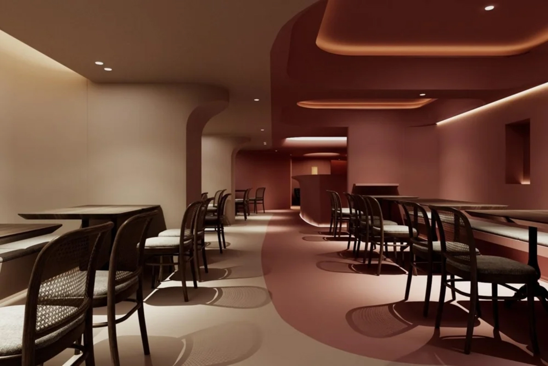 摩登橘红色洞穴嵩sung餐厅 台湾 深圳 北京 上海 广州 武汉 餐饮商业空间 logo设计 vi设计 空间设计