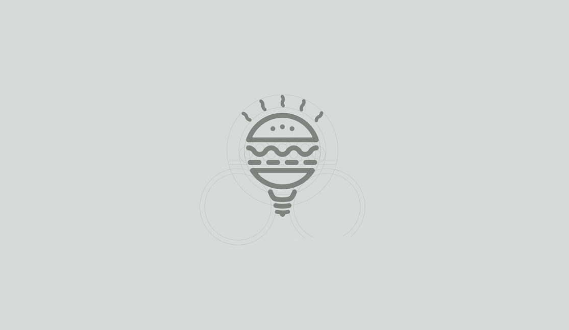 灯泡图形汉堡餐厅logo设计